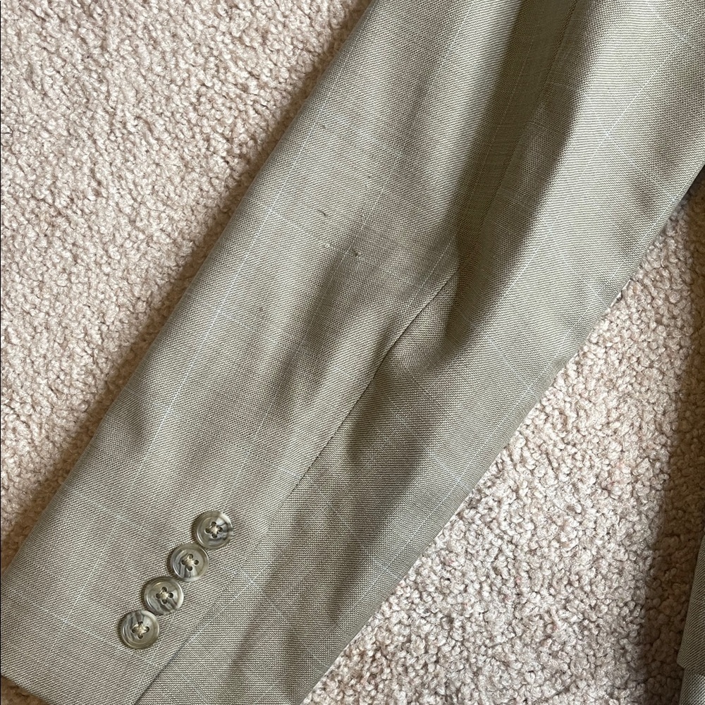 Stafford Light Creme/Gray Sport Coat with Blue Accents - Picture 7 of 8
